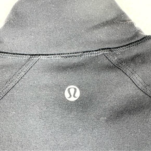 Lululemon Nice Asana Funnel Neck Athletic Mid-Layer Ruffle Jacket In Black Sz 4 - Picture 16 of 16